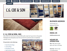 Tablet Screenshot of coecarpetandrug.com